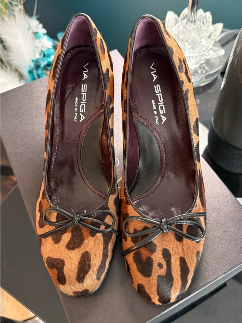Via Spiga Leopard Print 2 1/2” Heel